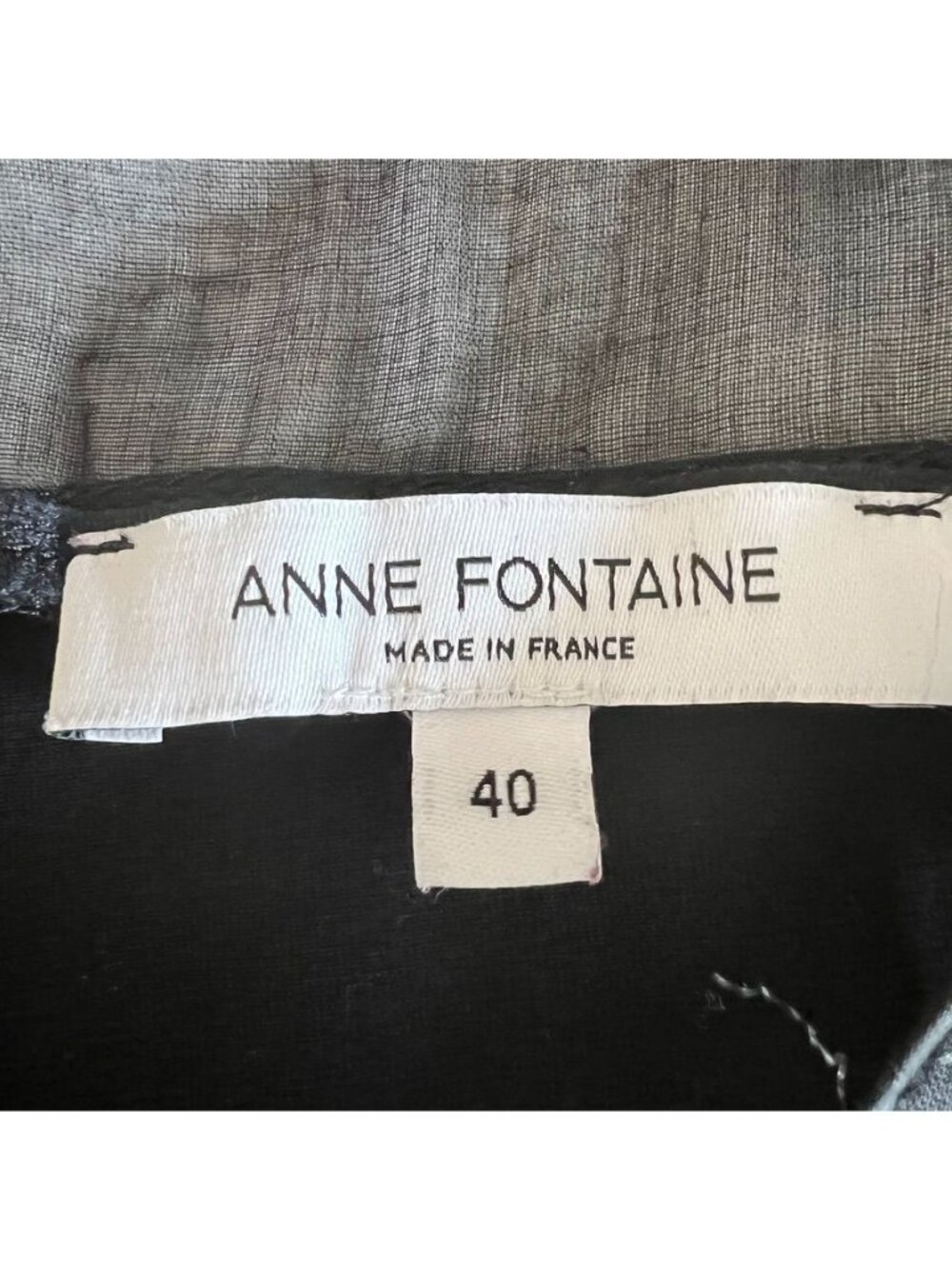 Anne Fontaine Carmella 40 Black Sheer Organza Puff Sleeves French Edwardian Top - Picture 8 of 15